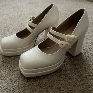 Chunky Mary Jane platform heels